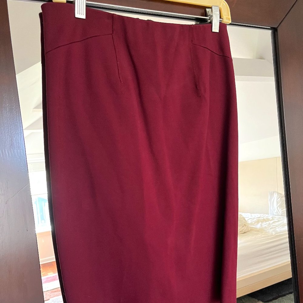 Burgundy Pencil Skirt